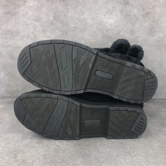 Makalu Tani Faux Fur Lined Pom Pom Boot bootie, Black, Women's 10 - Picture 6 of 8